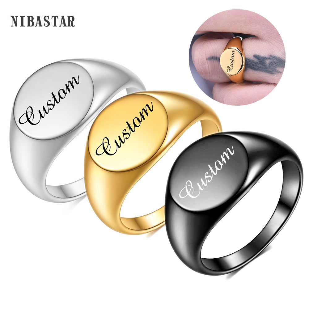 Personalised Initial Engrave C - огляд і ціна Initial Ring Custom