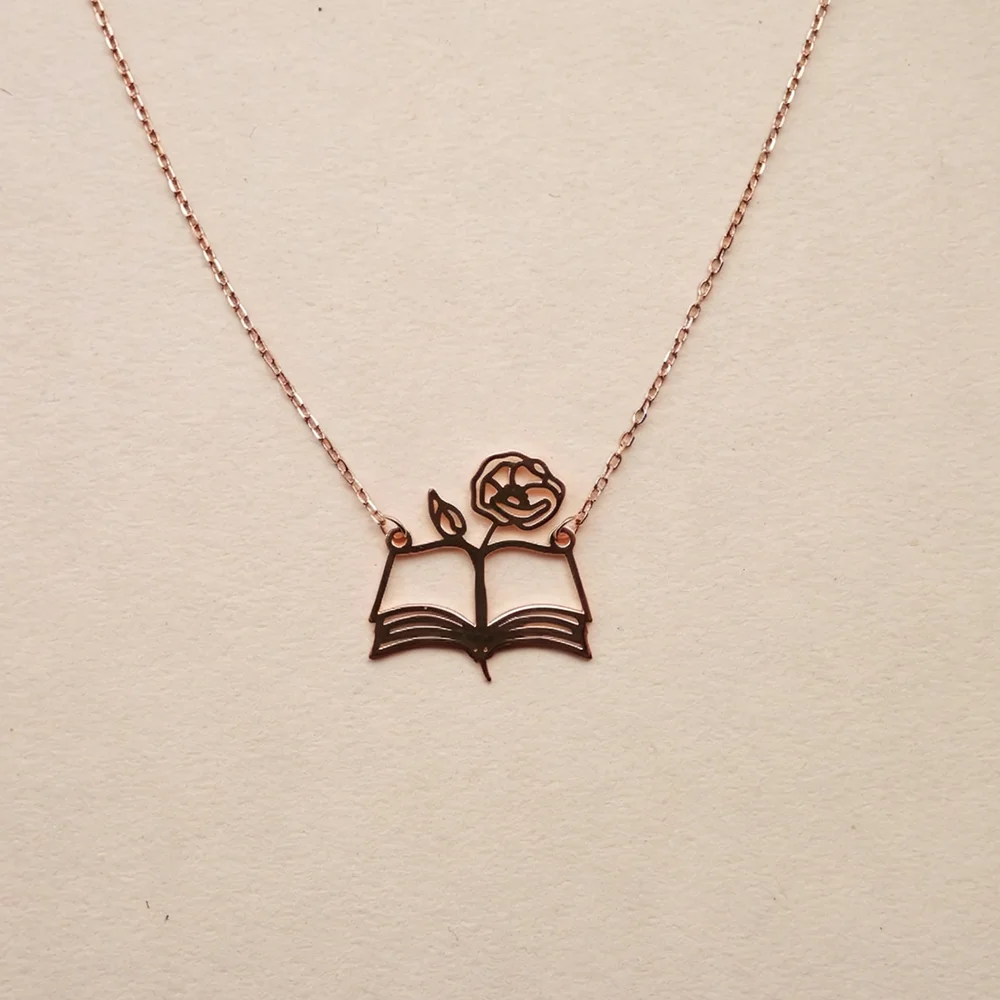 Custom Birth‑Flower Open Book  - огляд і ціна Birth Flower Necklace