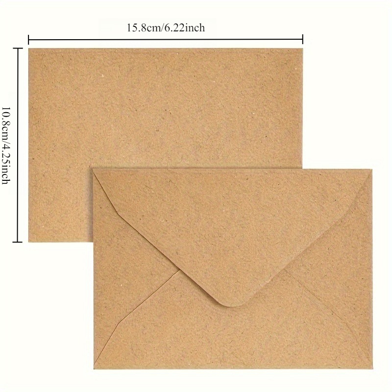 50/100pcs Kraft Paper Envelope - огляд і ціна Wax Seal Letter Kit
