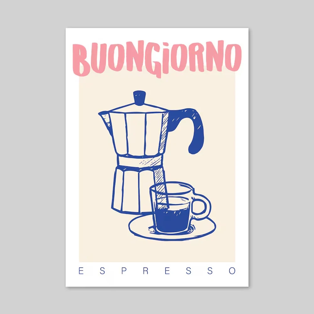 Modern Coffee Espresso Wall Ar - огляд і ціна Custom Map Poster