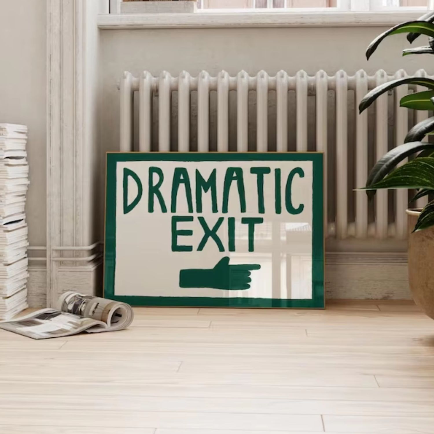 Funny Hallway Print Dark Green - огляд і ціна Custom Map Poster