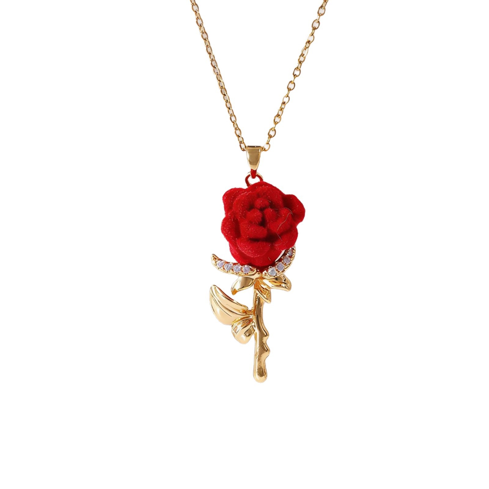 Women's Rose Necklace with Fre - огляд і ціна Birth Flower Necklace