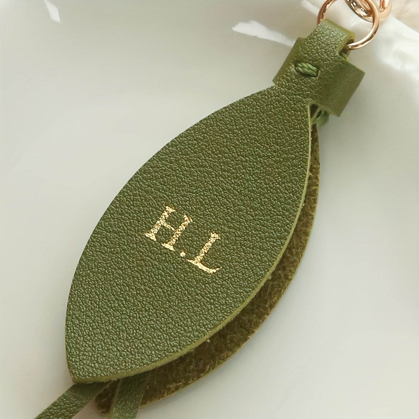 Customized Initals Leather Tul - огляд і ціна Monogram Keychain Leather