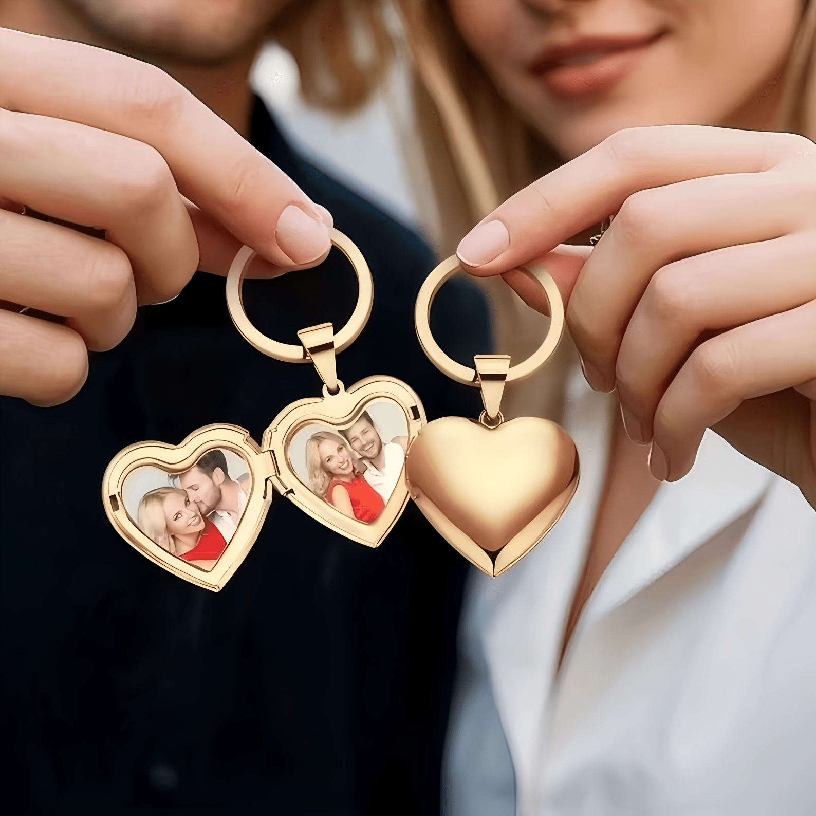 Custom 1/2 Photo Heart Frame L - огляд і ціна Initial Ring Custom