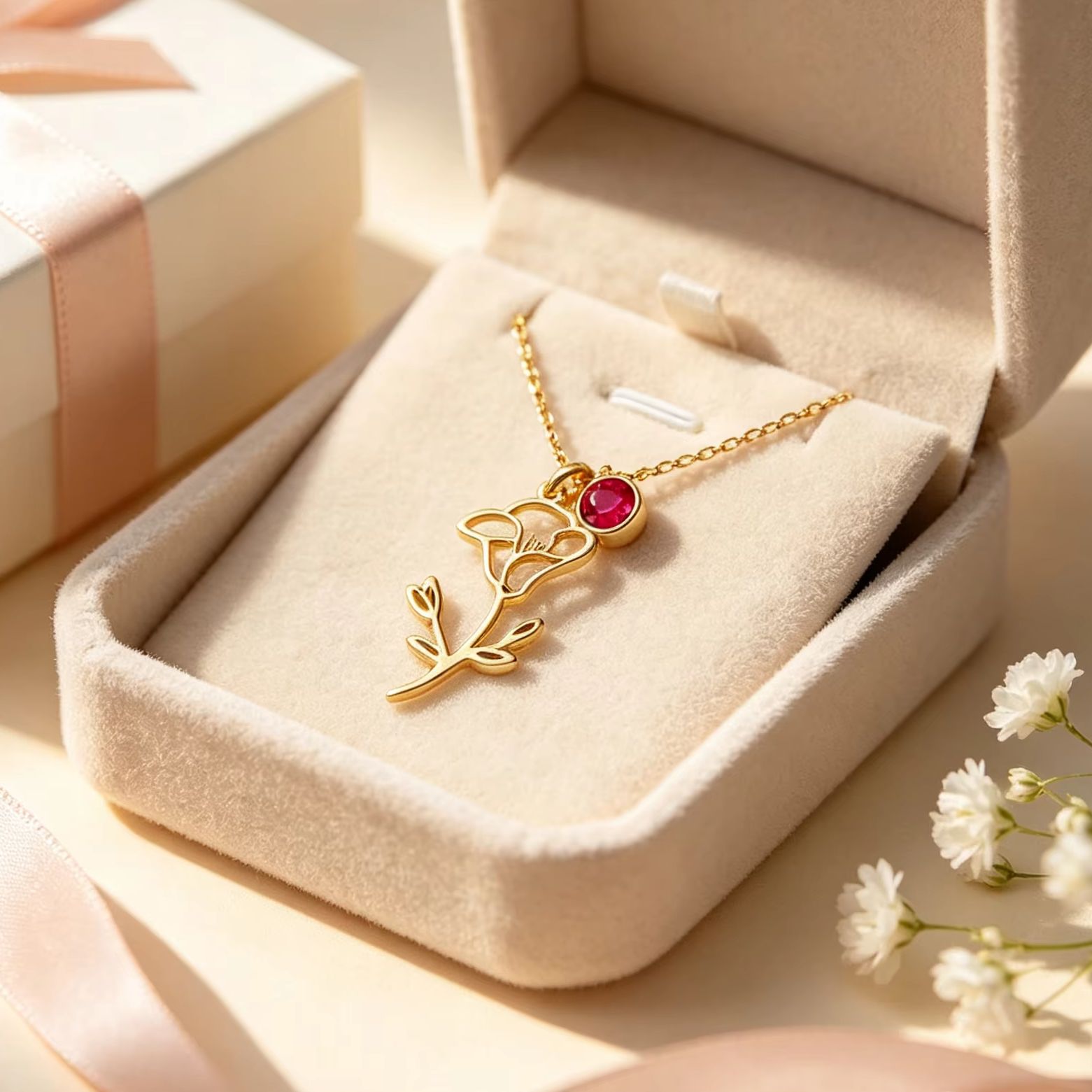 Customized Birth Moon Flower S - огляд і ціна Birth Flower Necklace