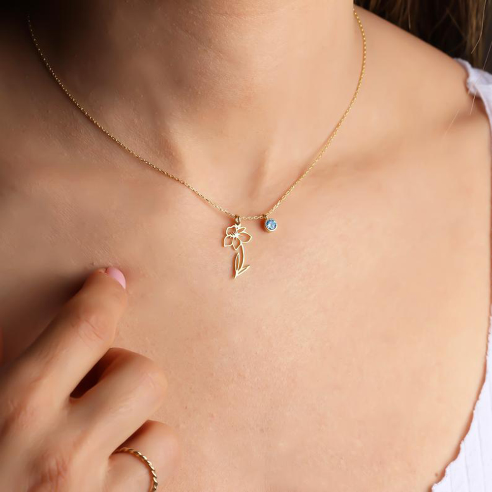 Customized Birth Moon Flower S - огляд і ціна Birth Flower Necklace