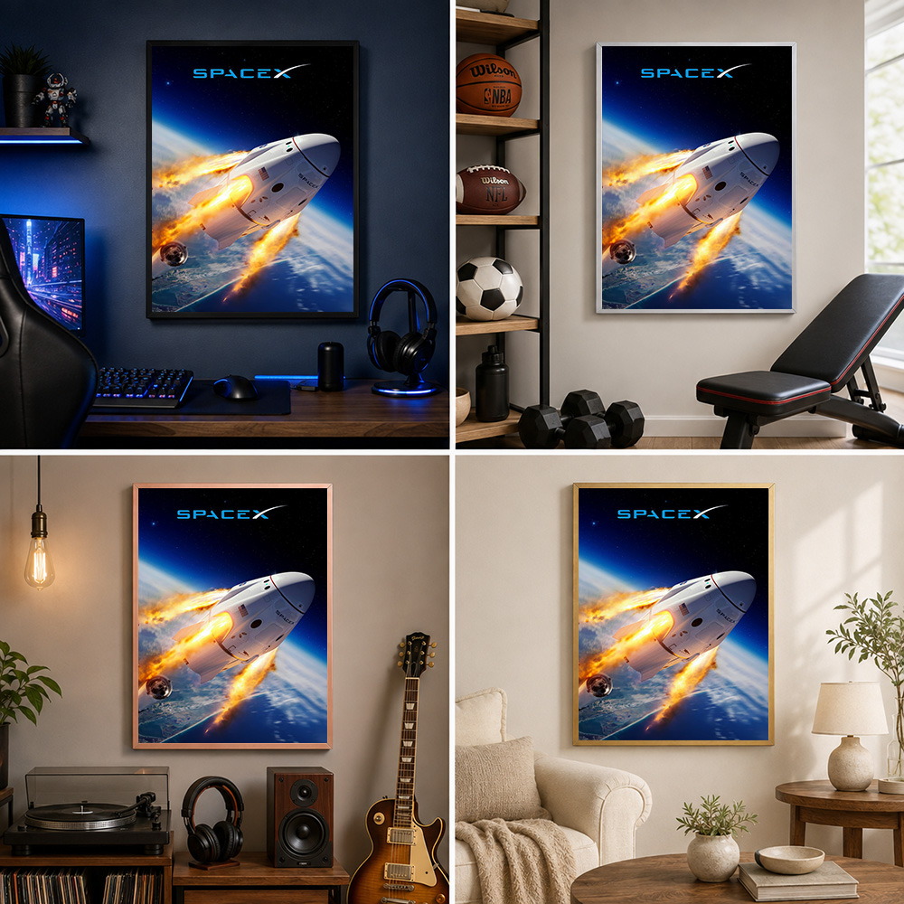 Spacex Dragon Capsule Reentry  - огляд і ціна Custom Map Poster