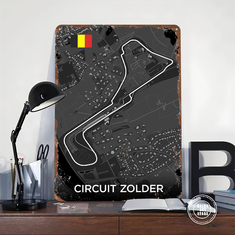Circuit Zolder Track Map Metal - огляд і ціна Custom Map Poster