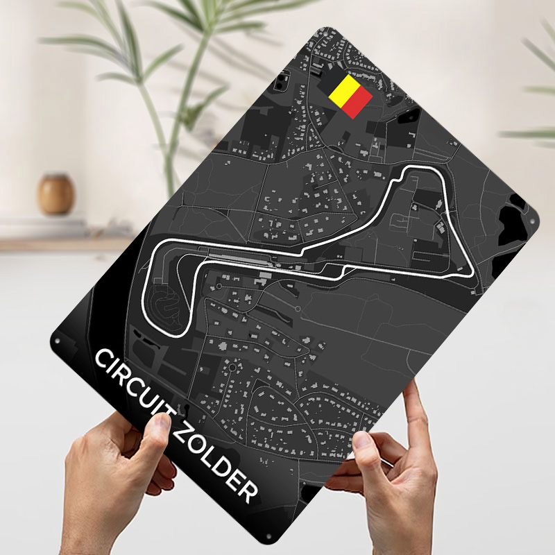 Circuit Zolder Track Map Metal - огляд і ціна Custom Map Poster
