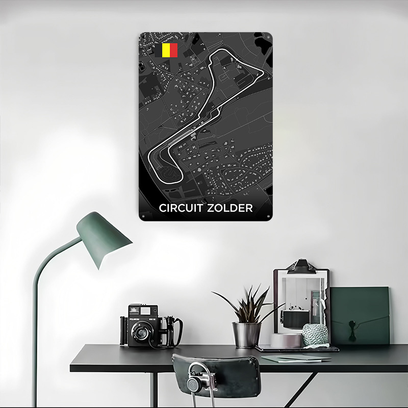 Circuit Zolder Track Map Metal - огляд і ціна Custom Map Poster